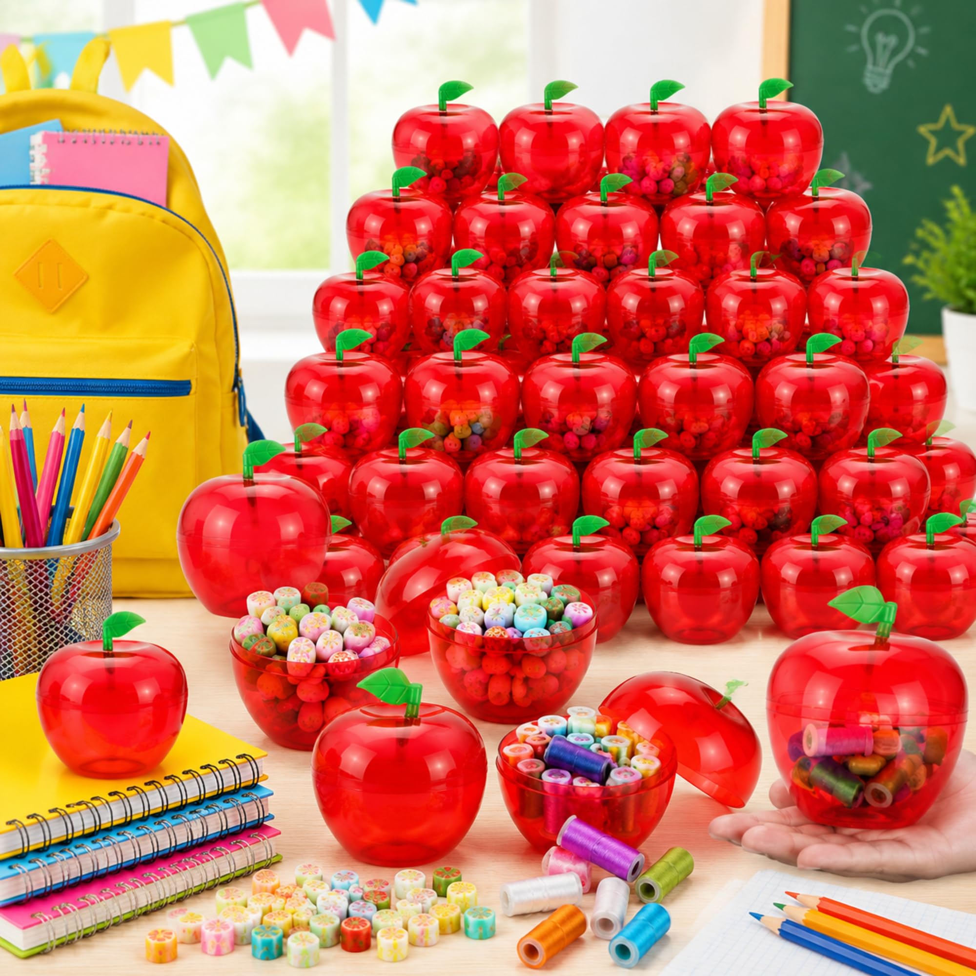 Event Party Box - 5/10 stuks Apple-containers Sneeuwwitje-decoraties Plastic koekjespotten