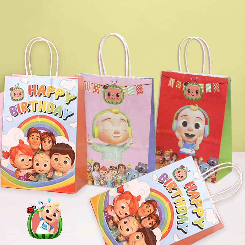 Party Favor Bag - Cocomelons Party Gift Bag Set Leuke