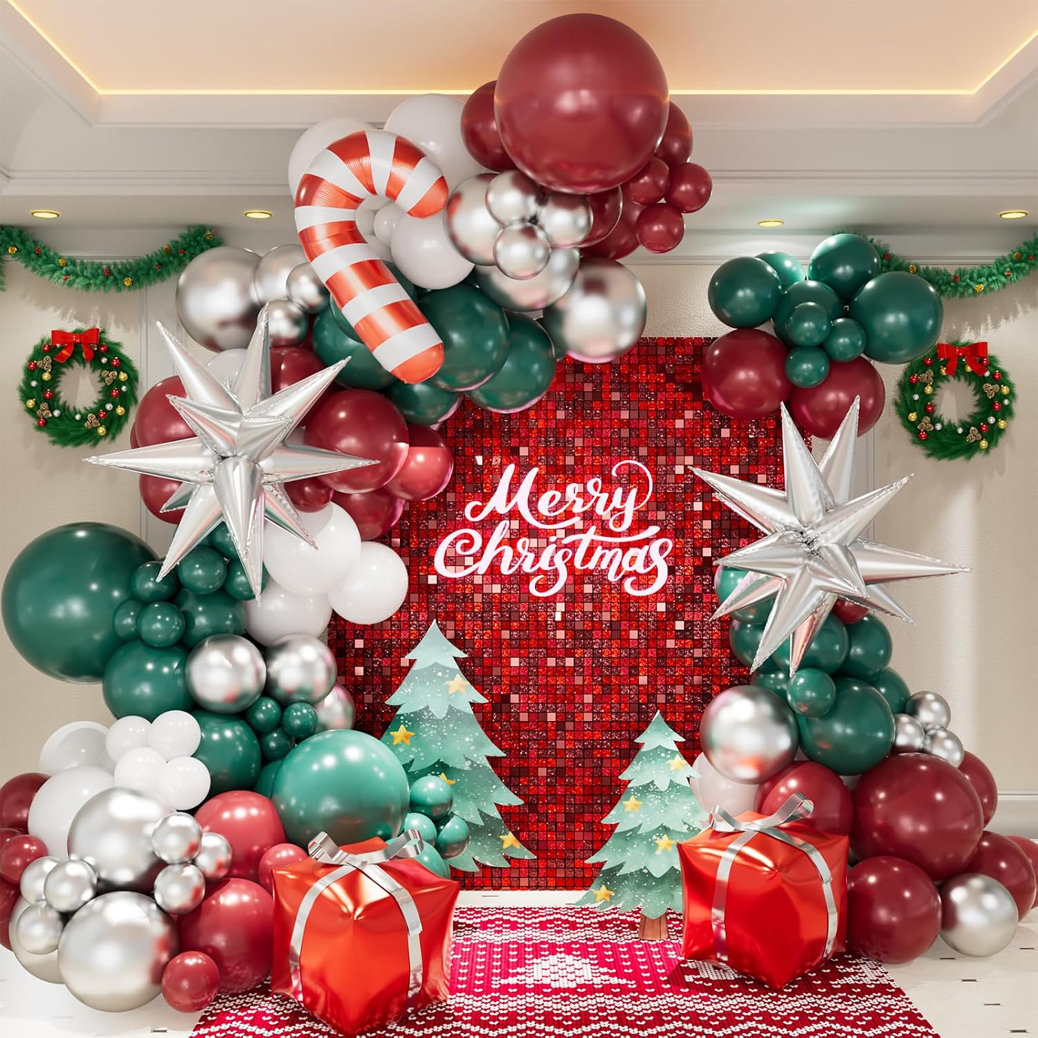 Kerstballonnenboogset met rood - Balloon Arch Kit recensie en prijs
