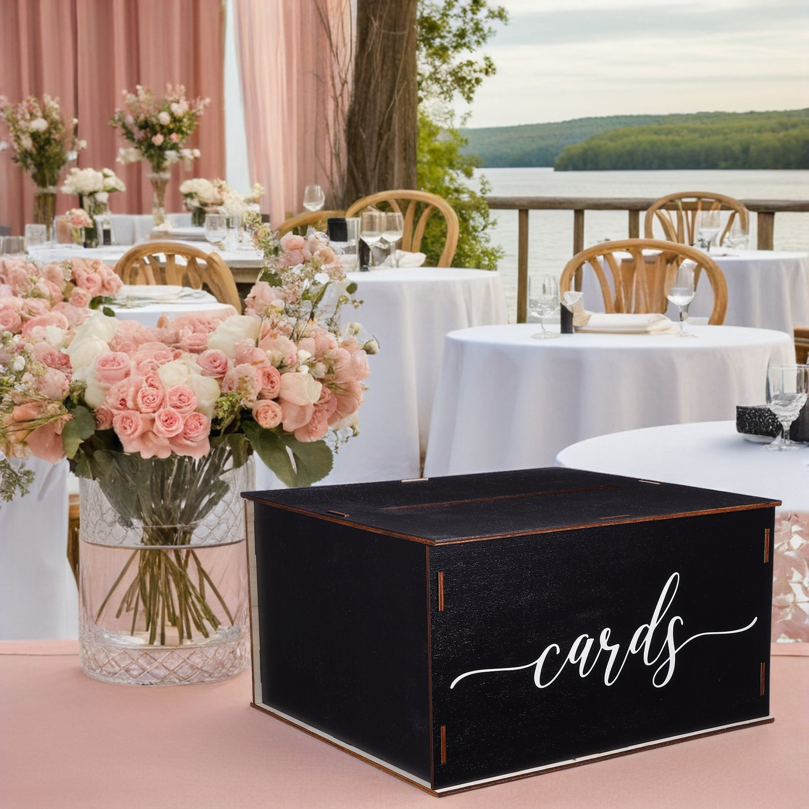 Houten kaartenbox bruiloft rus - Event Party Box recensie en prijs