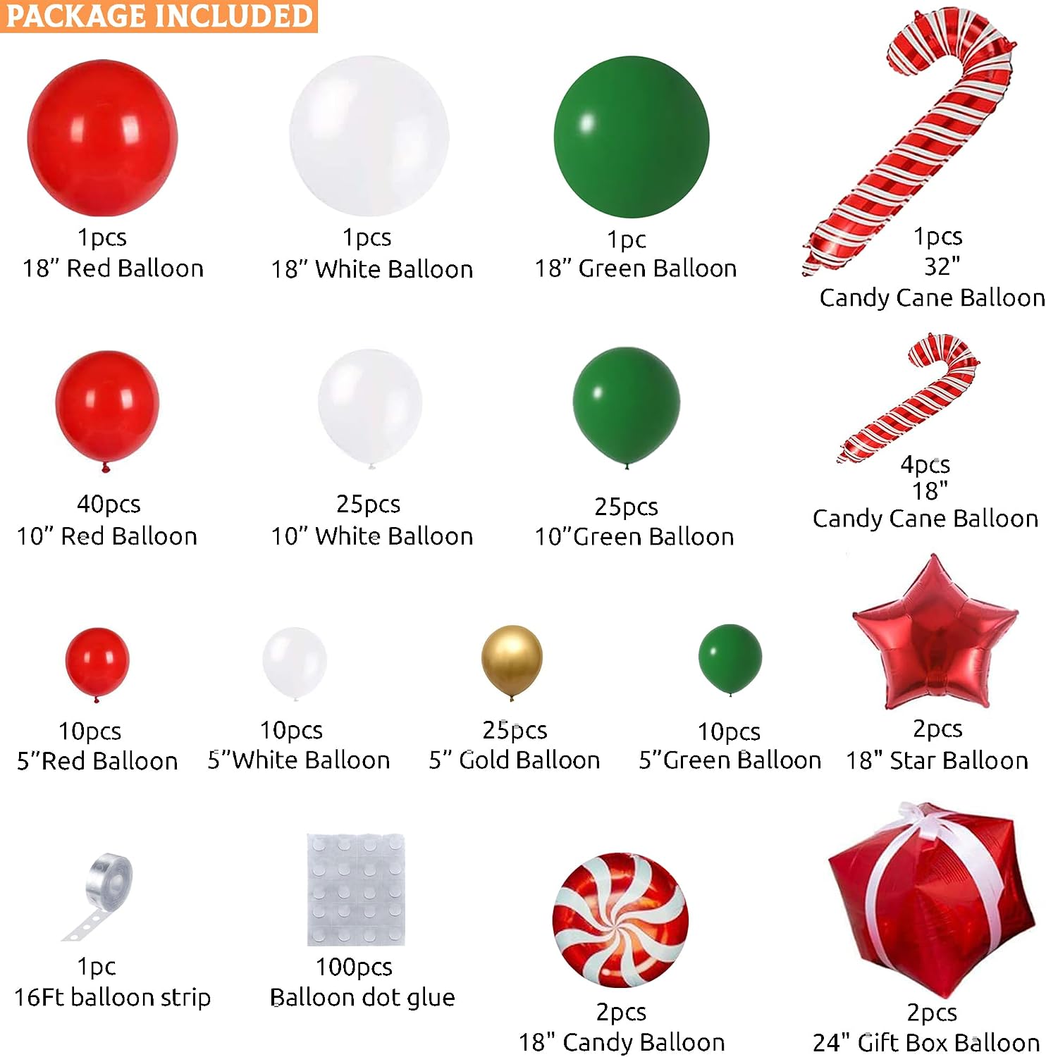 Kerstballonboogset, 162-delige - Balloon Arch Kit recensie en prijs